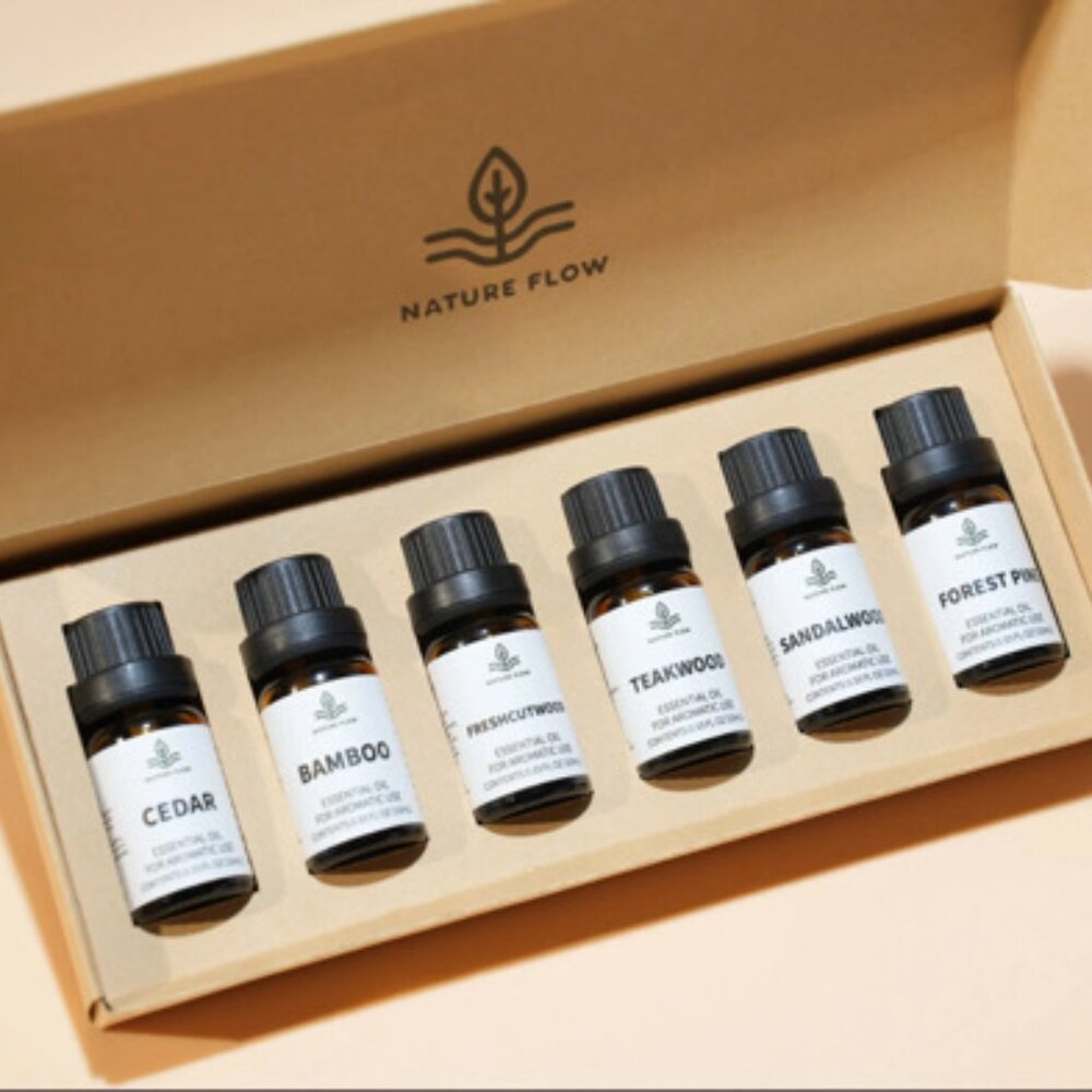 Essential Oils Set - Aromatherapy Fragrance Oil Kit for Diffusers (6x10ML) Woody